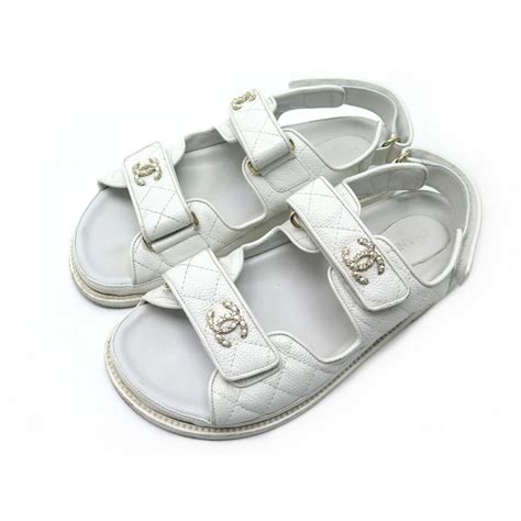 chanel sandale blanche|chanel sandals sale.